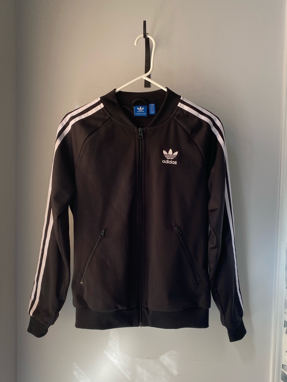 Adidas Originals Superstar Trefoil Three Stripe Black Track Jacket Size Small
